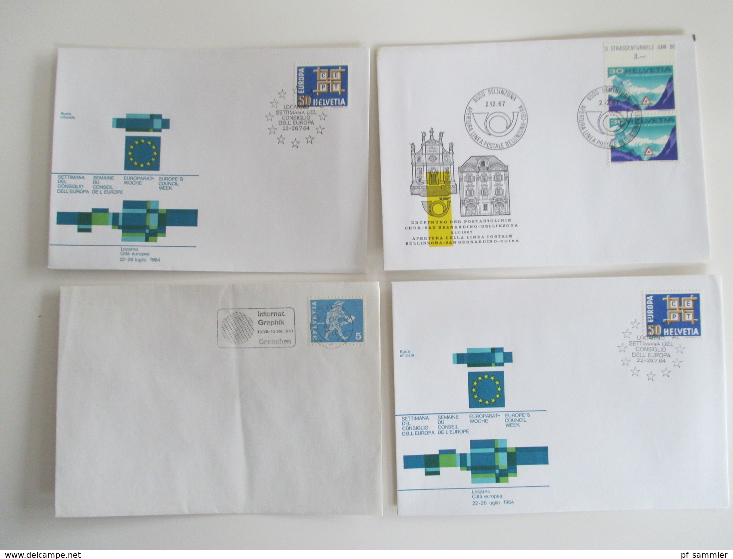 Schweiz 1960er Jahre FDC / Sonderstempel / Sonderbelege insgesamt 260 Stück! Auch kleinformatige Umschläge!