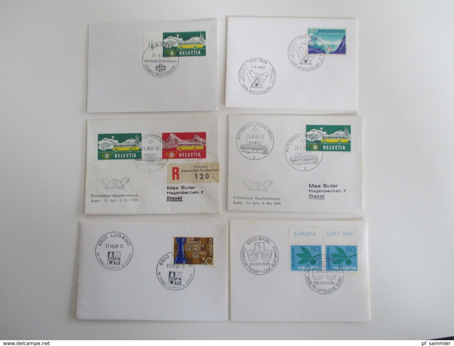 Schweiz 1960er Jahre FDC / Sonderstempel / Sonderbelege insgesamt 260 Stück! Auch kleinformatige Umschläge!