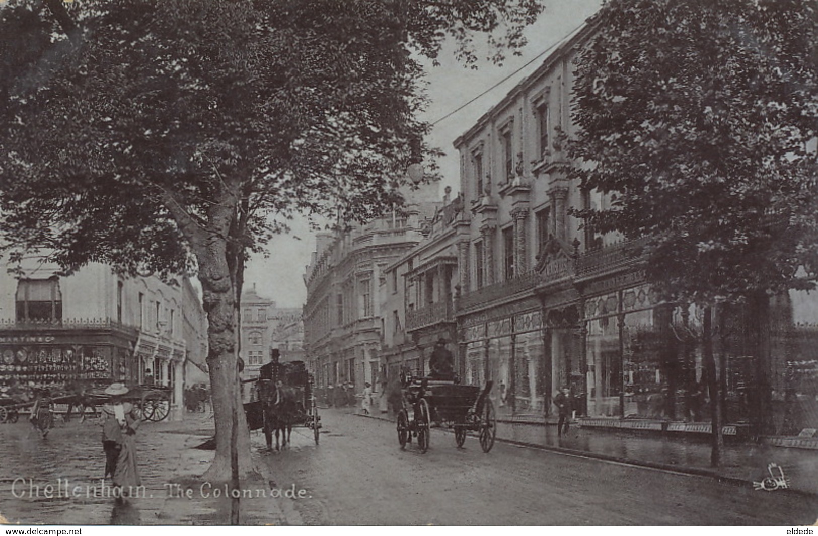 Real Photo  Cheltenham The Colonnade  P. Used To Paris  Tuck Silverette - Cheltenham