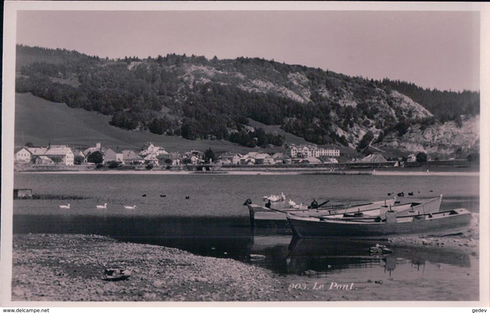 Vallée De Joux, Le Pont, Barques Et Cygnes (903) - Autres & Non Classés