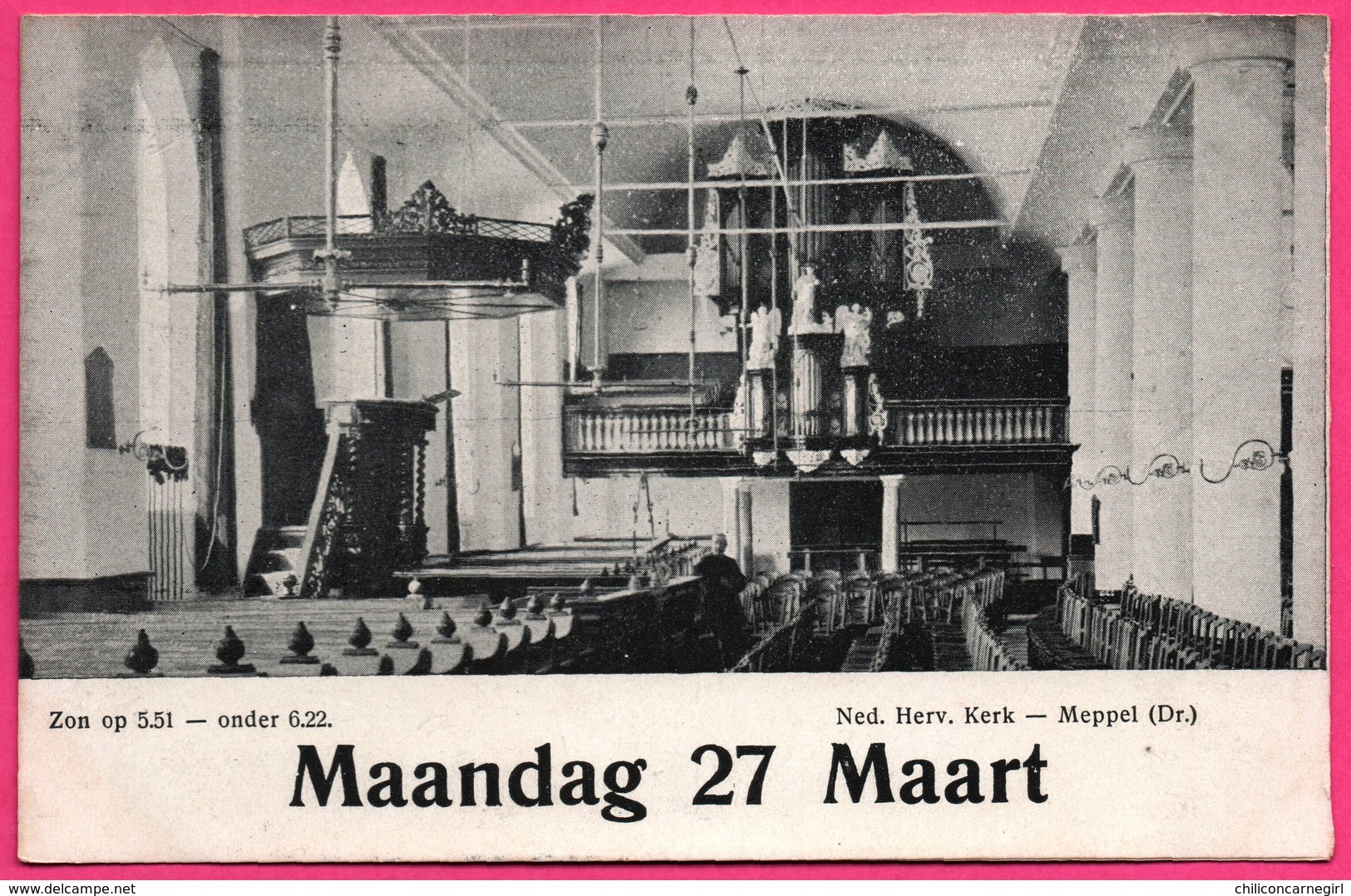 Meppel - Ned. Herv. Kerk. - Intérieur Eglise - ** Apparemment Carte Contrecollée - Fabrication Maison ** - Meppel