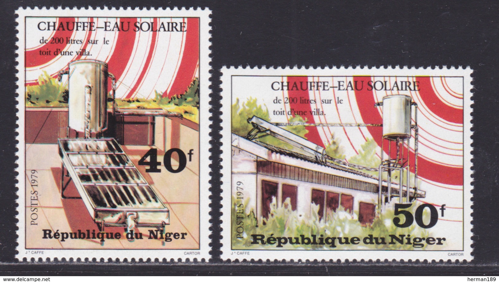 NIGER N°  468 & 469 ** MNH Neuf Sans Charnière, TB (D8900) Chauffe-eau Solaire - 1979 - Níger (1960-...)