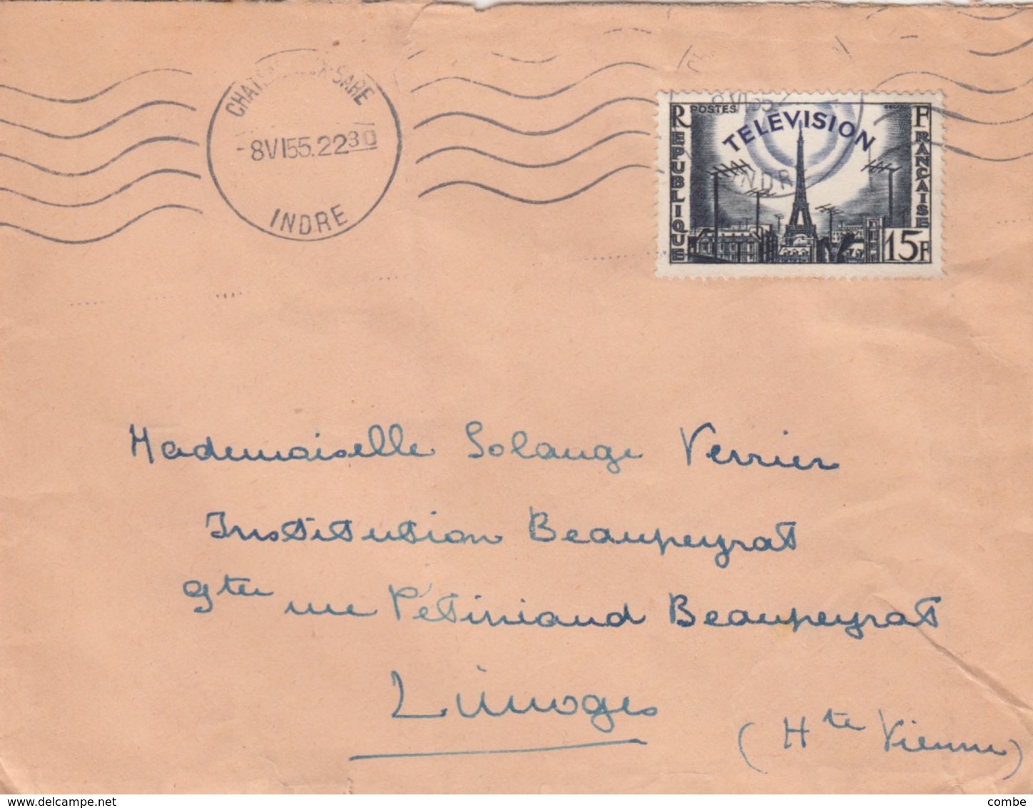 SEUL SUR LETTRE. 1954 TELEVISION  1022 - 1921-1960: Moderne