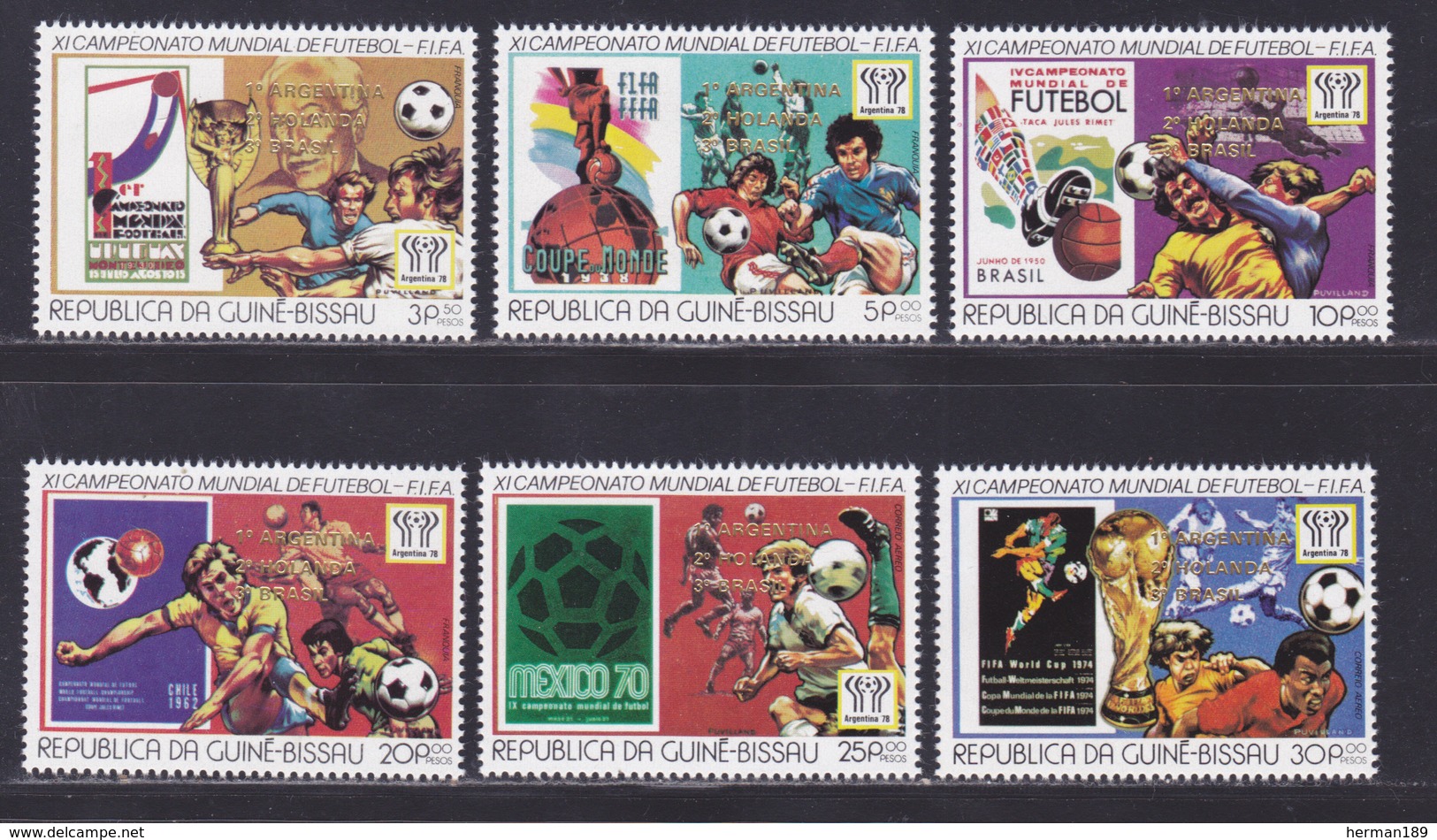 GUINEE-BISSAU N°   86 à 89, AERIENS 47 & 48 ** MNH Neufs Sans Charnière, TB (D8902) Coupe Du Monde De Football -1978 - Guinée-Bissau