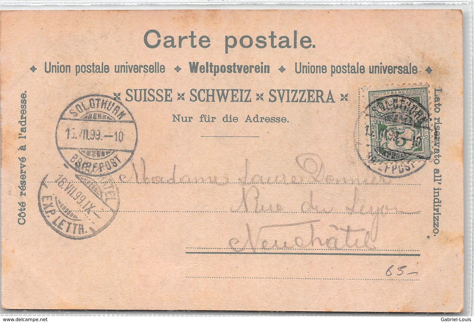 Gruss Aus Solothurn - Litho 1899 - Altri & Non Classificati
