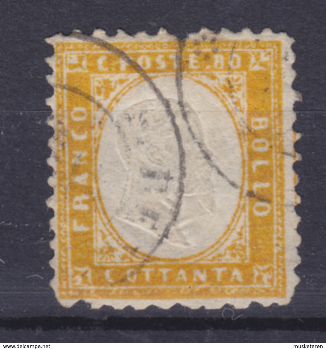 Italy 1862 Mi. 12     80c. König Viktor Emanuel II. Perf. 11½ X 12 (2 Scans) - Gebraucht