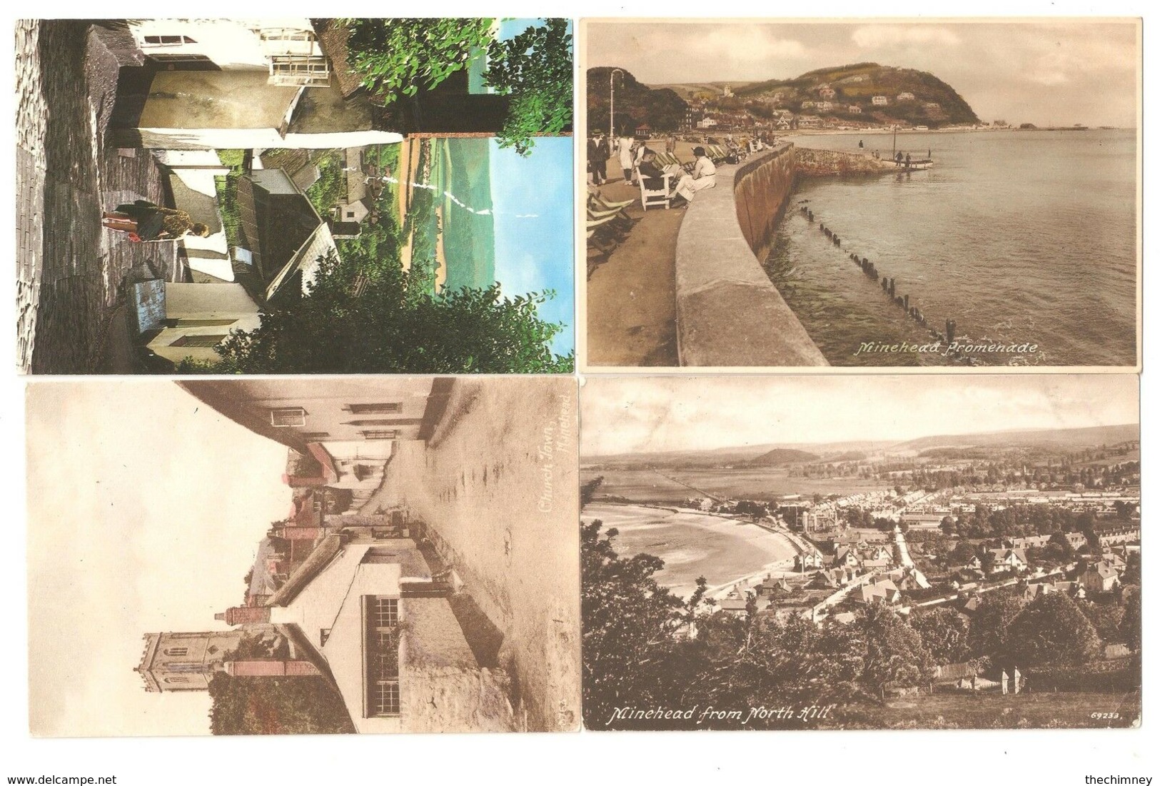 4 FOUR POSTCARDS OF MINEHEAD SOMERSET - Minehead