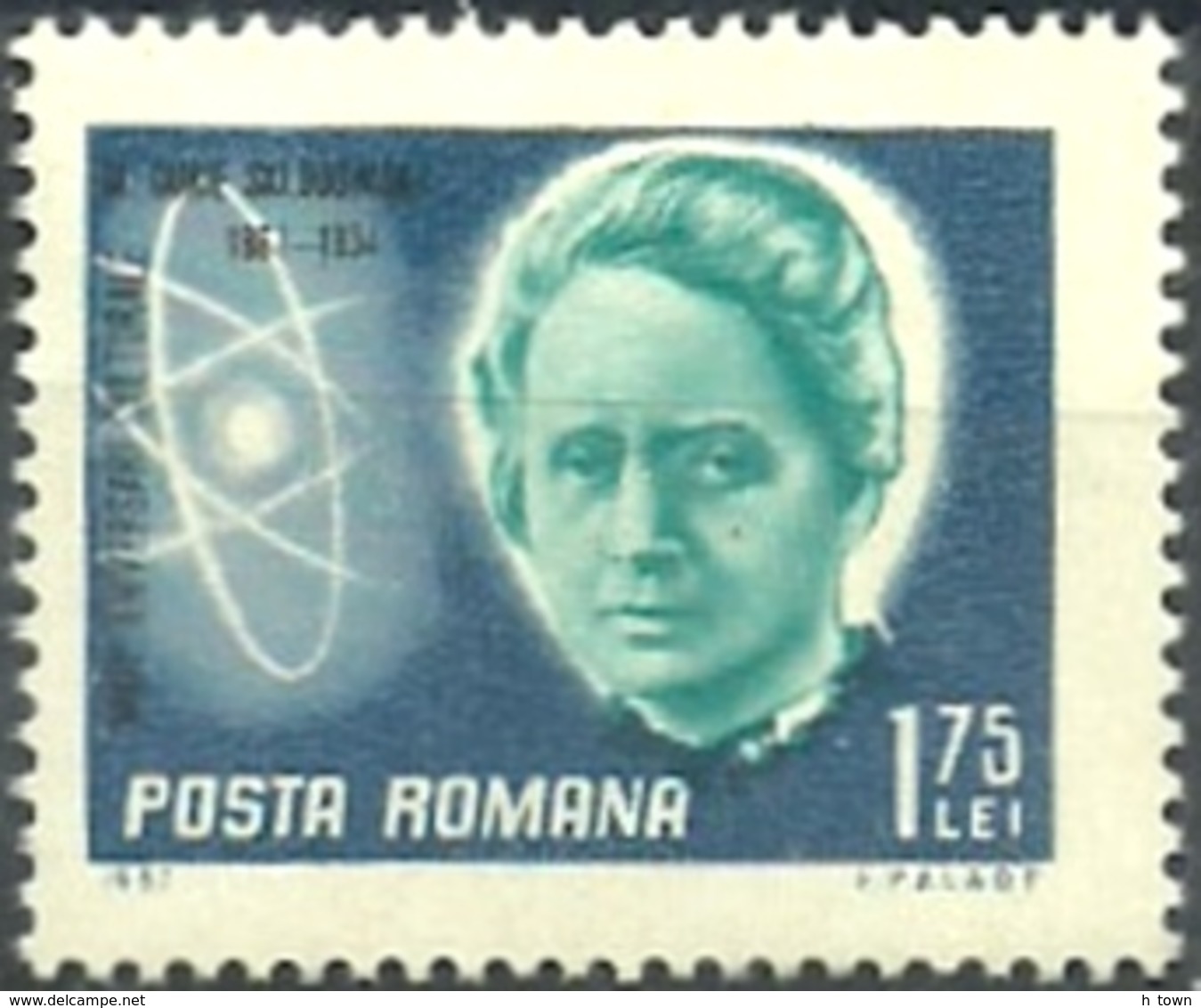 923  Marie Curie: Timbre Roumanie, 1967. Radioactivité Prix Nobel De Physique Et Chimie - Physics Chemistry - Physics