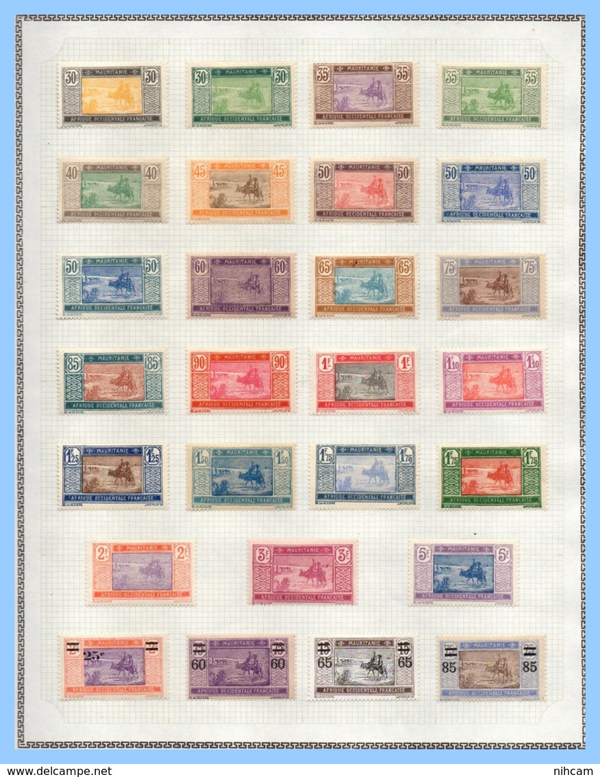 Collection MAURITANIE 34 SCANS (1961 à 1974) (cote 628 Euros) TP PA Taxe * MH Et Blocs ** MNH TB à Profiter ! - Collezioni (in Album)