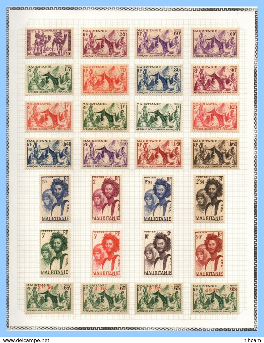 Collection MAURITANIE 34 SCANS (1961 à 1974) (cote 628 Euros) TP PA Taxe * MH Et Blocs ** MNH TB à Profiter ! - Sammlungen (im Alben)