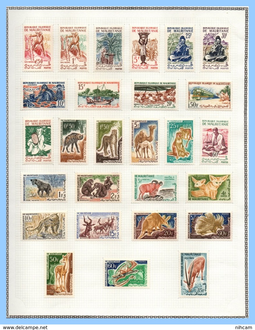 Collection MAURITANIE 34 SCANS (1961 à 1974) (cote 628 Euros) TP PA Taxe * MH Et Blocs ** MNH TB à Profiter ! - Sammlungen (im Alben)