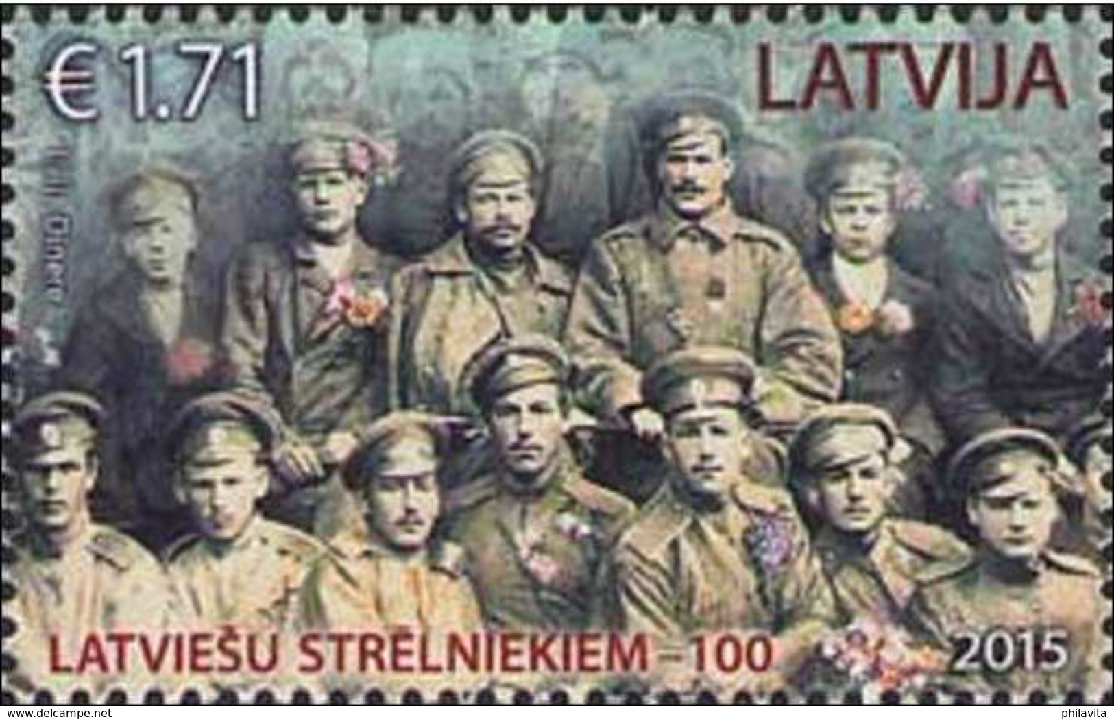 2015 Latvia - 100 Years Of Latvian Shooters Batalions - 1 V Paper - MNH** World War I MI 965 - Lettland