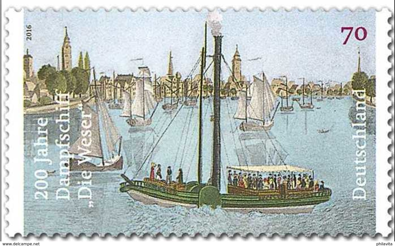 2016 Germany - 200 Jahre Dampfschiff "Die Weser"/ 200 Years Of Dampfer "Die Weser" -1v Paper - MNH** Mi 3273 - Ungebraucht