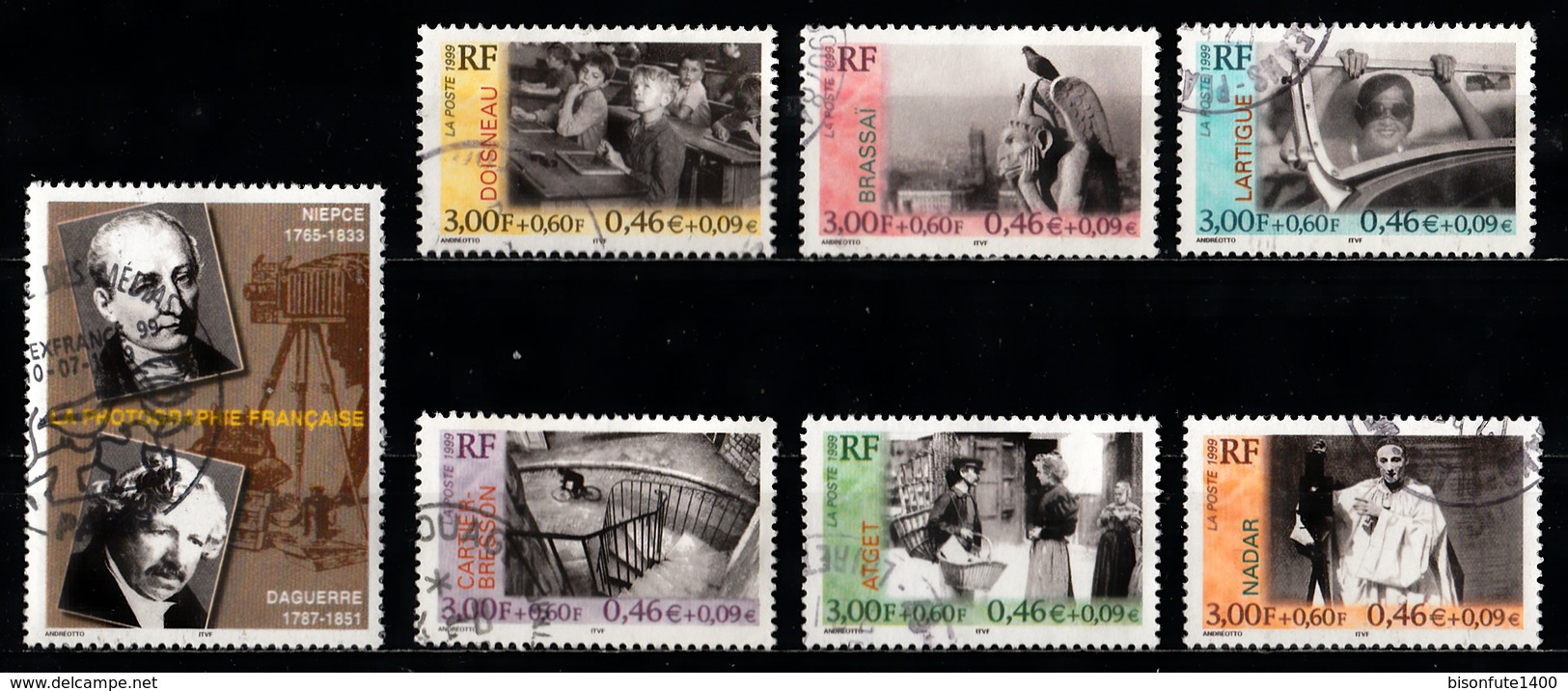 France 1999 : Timbres Yvert & Tellier N° 3262 - 3263 - 3264 - 3265 - 3266 Et 3267 Avec Oblitérations Rondes. - Used Stamps