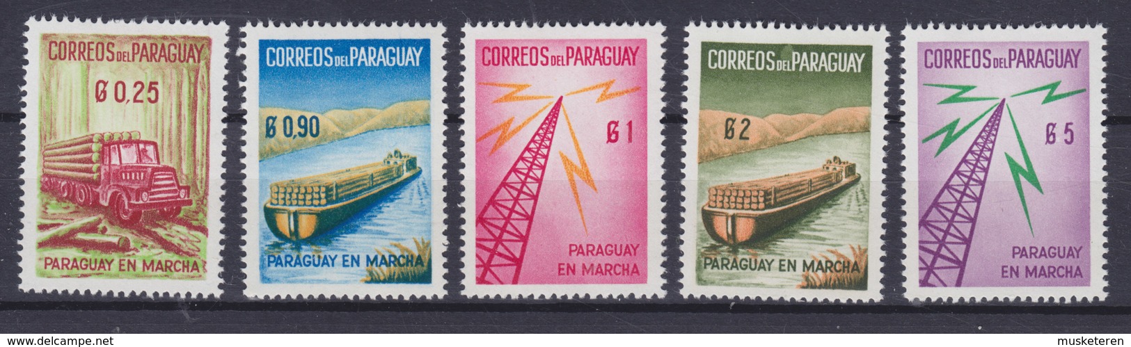 Paraguay 1961 Mi. 882-86 Aufbau Des Landes MNH** - Paraguay