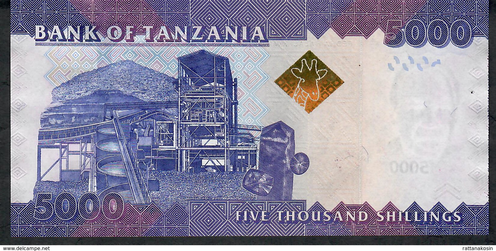 TANZANIA P43b 5000 Shillings 2010 #DR UNC. - Tanzania