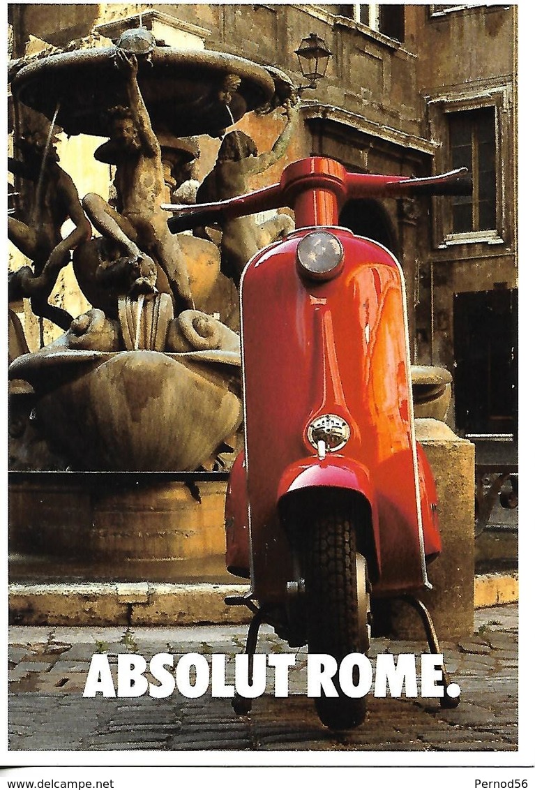 SCOTTER  ROME ITALIE Fontaine ABSOLUT Boisson 1994 Publicité - Altri & Non Classificati