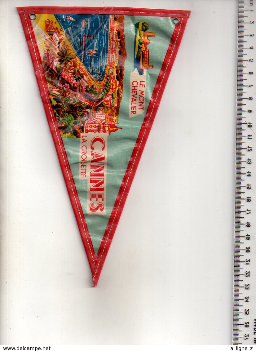 REF ENV : Fanion Flag Pennant Stendardo Touristique Ancien : Cannes - Obj. 'Souvenir De'