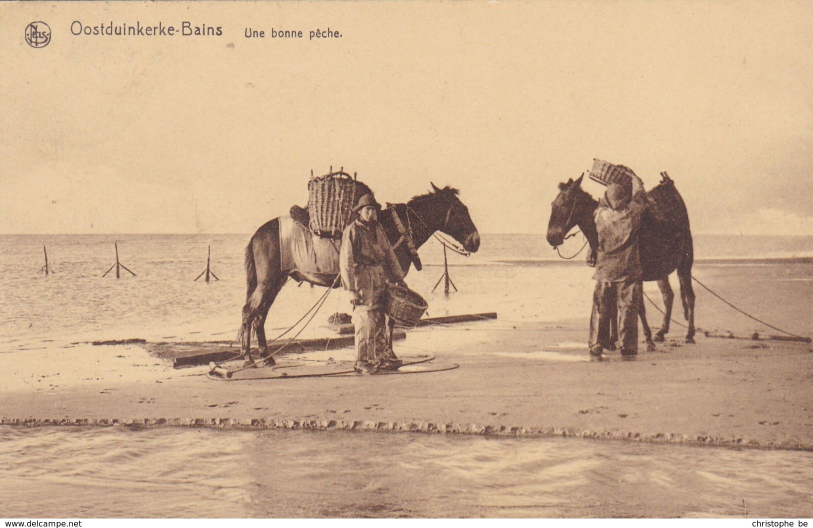 Oostduinkerke Bad, Bains, Une Bonne Pêche (pk58769) - Oostduinkerke