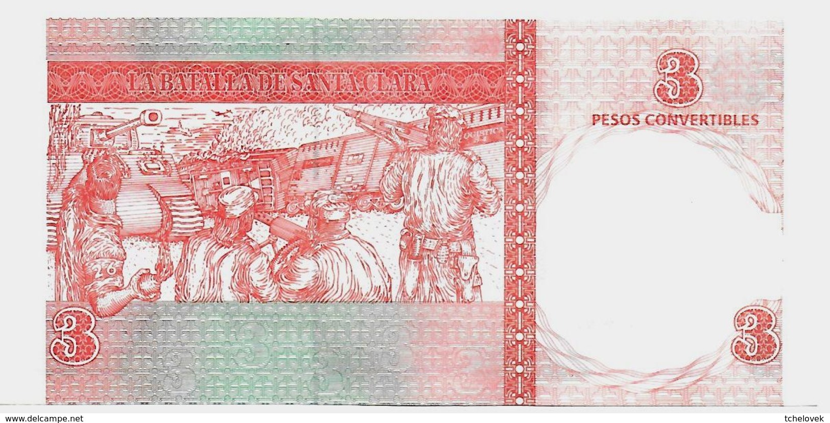 (Billets). Cuba. 3 Pesos Convertibles 2016 N° 043484 UNC - Cuba