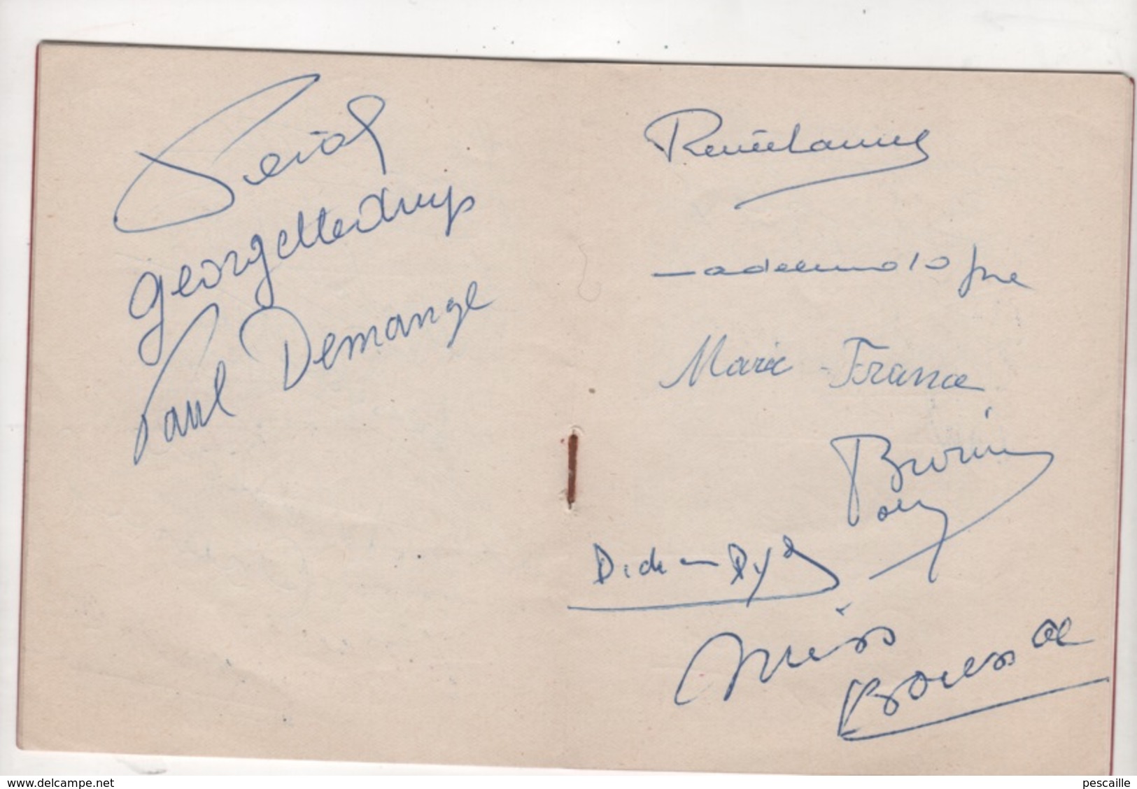 LES SIGNATURES DE VOS VEDETTES PREFEREES - KERMESSE AUX ETOILES CARNET 2ème D.B. - 50 AUTOGRAPHES ANNEES 1940 1950