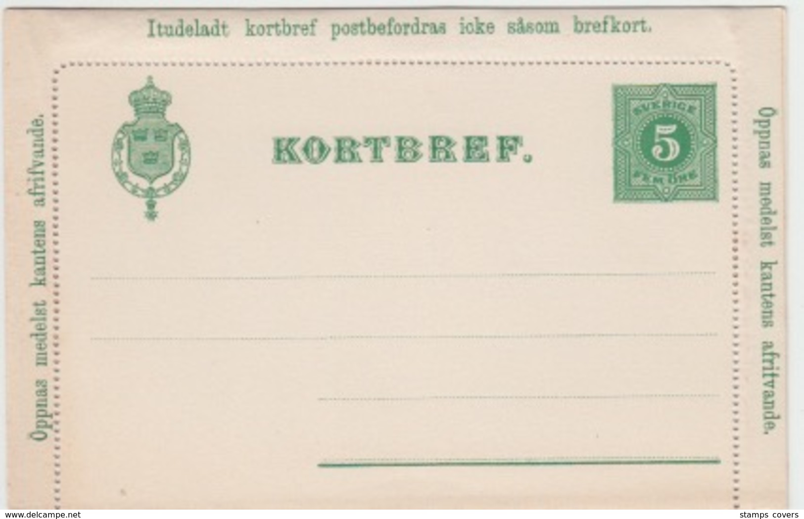 SWEDEN KORTBRIEF - Postal Stationery