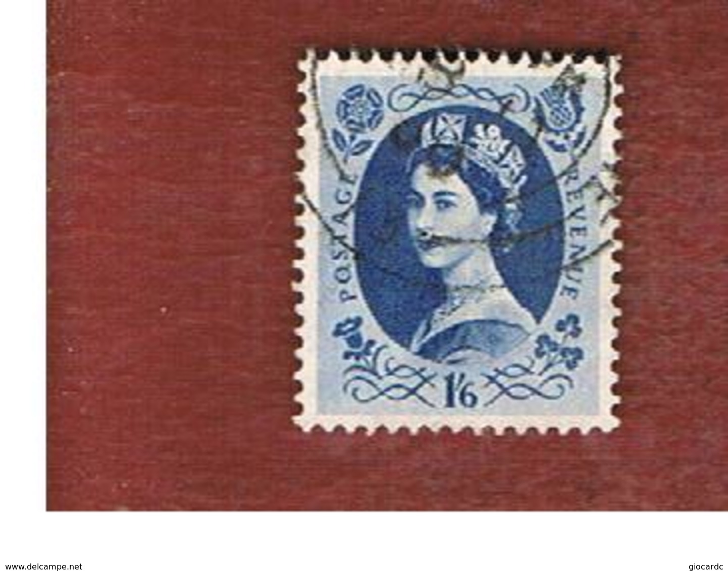 GRAN BRETAGNA (UNITED KINGDOM) -  SG 618a  -  1953 - ELIZABETH II   1/6   - USED° - Usati