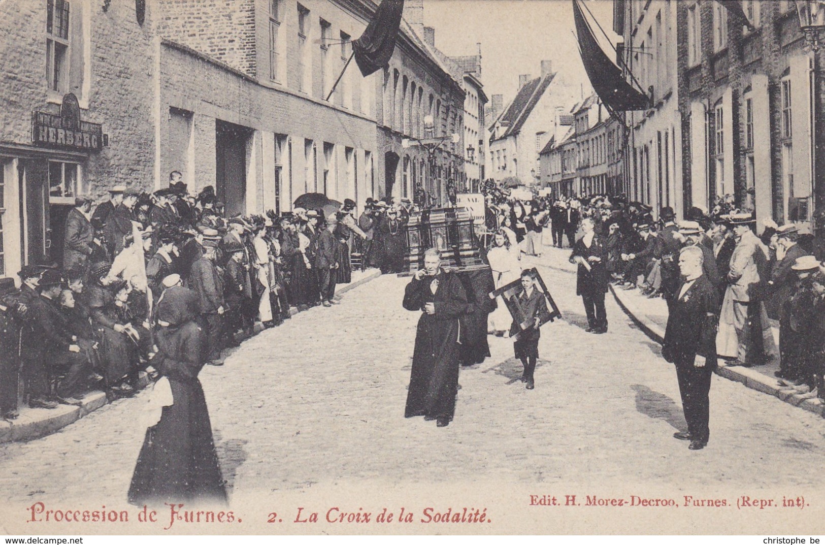 Veurne, Procession De Furnes, La Croix De La Sodalité (pk58778) - Veurne