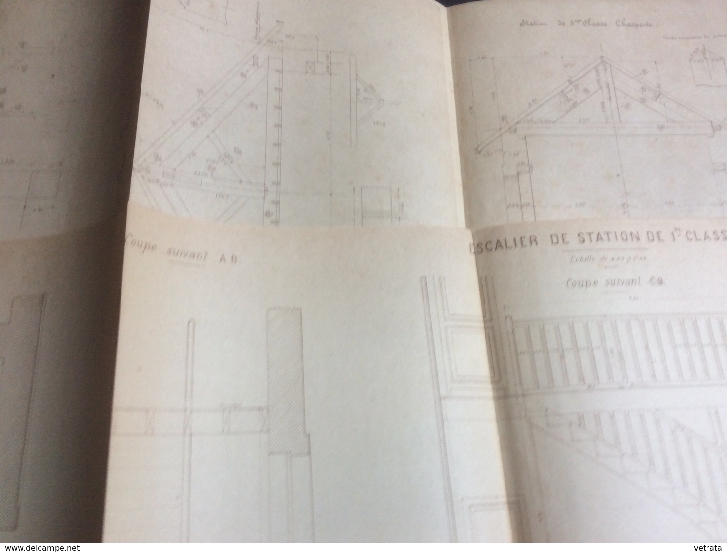 13 Plans D’architecte & Un Mémoire De 30 Pages, Projets Pour Les Chemins De Fer De La Manche, 1907 - Architecture