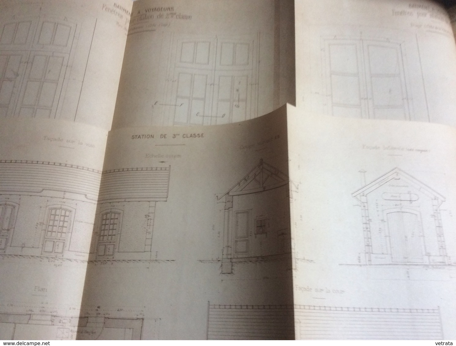 13 Plans D’architecte & Un Mémoire De 30 Pages, Projets Pour Les Chemins De Fer De La Manche, 1907 - Architecture