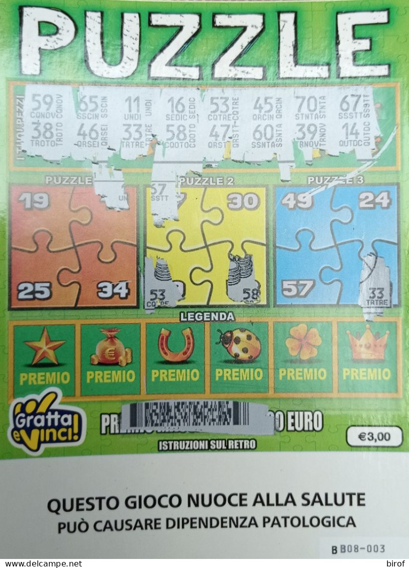 ASTA DEDICATA A MaxZak DI 11 GRATTA E VINCI  - - Lottery Tickets