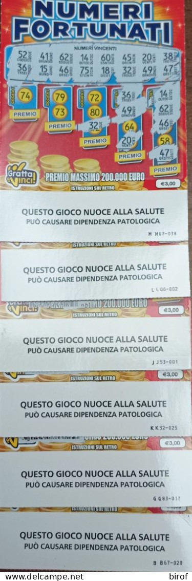 ASTA DEDICATA A MaxZak DI 11 GRATTA E VINCI  - - Lottery Tickets