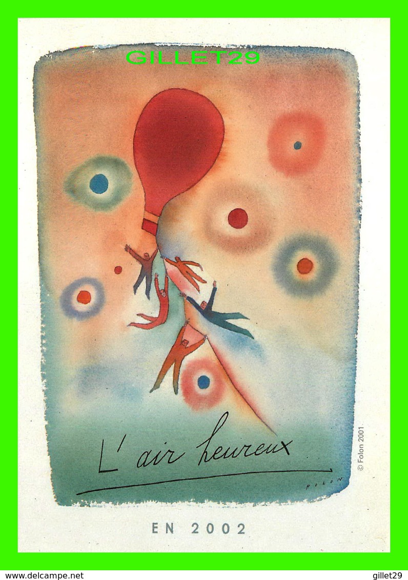 ADVERTISING - PUBLICITÉ - MINISTRE WALLON DE L'ENVIRONNEMENT - L'AIR HEUREUX EN 2002 - BOOMERANG - - Publicité