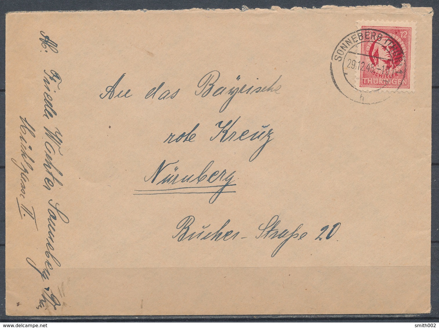 1945 - THURINGEN - Cover From Sonneberg To Nurnberg - Other & Unclassified