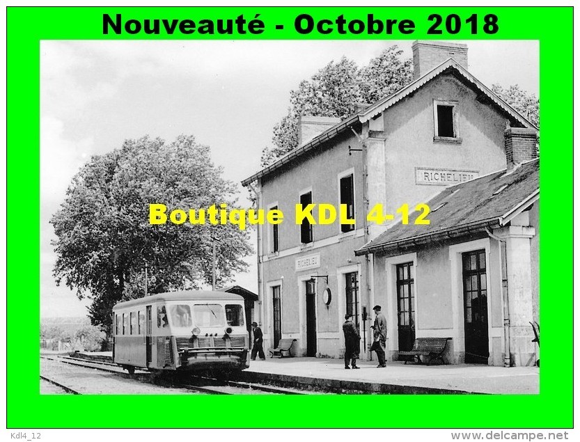 AL 545 - Autorail Billard N° 902 En Gare - RICHELIEU - Indre Et Loire - CFD - Sonstige & Ohne Zuordnung