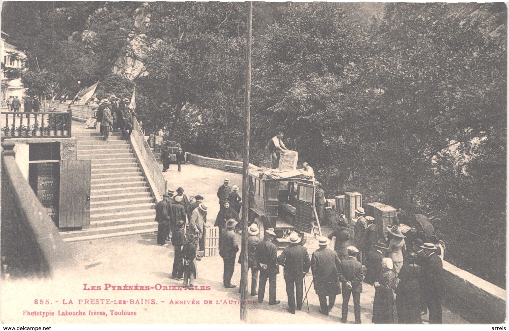 FR66 PRATS DE MOLLO - LA PRESTE - Labouche 855 - Arrivée De L'autobus - Animée - Belle - Autres & Non Classés