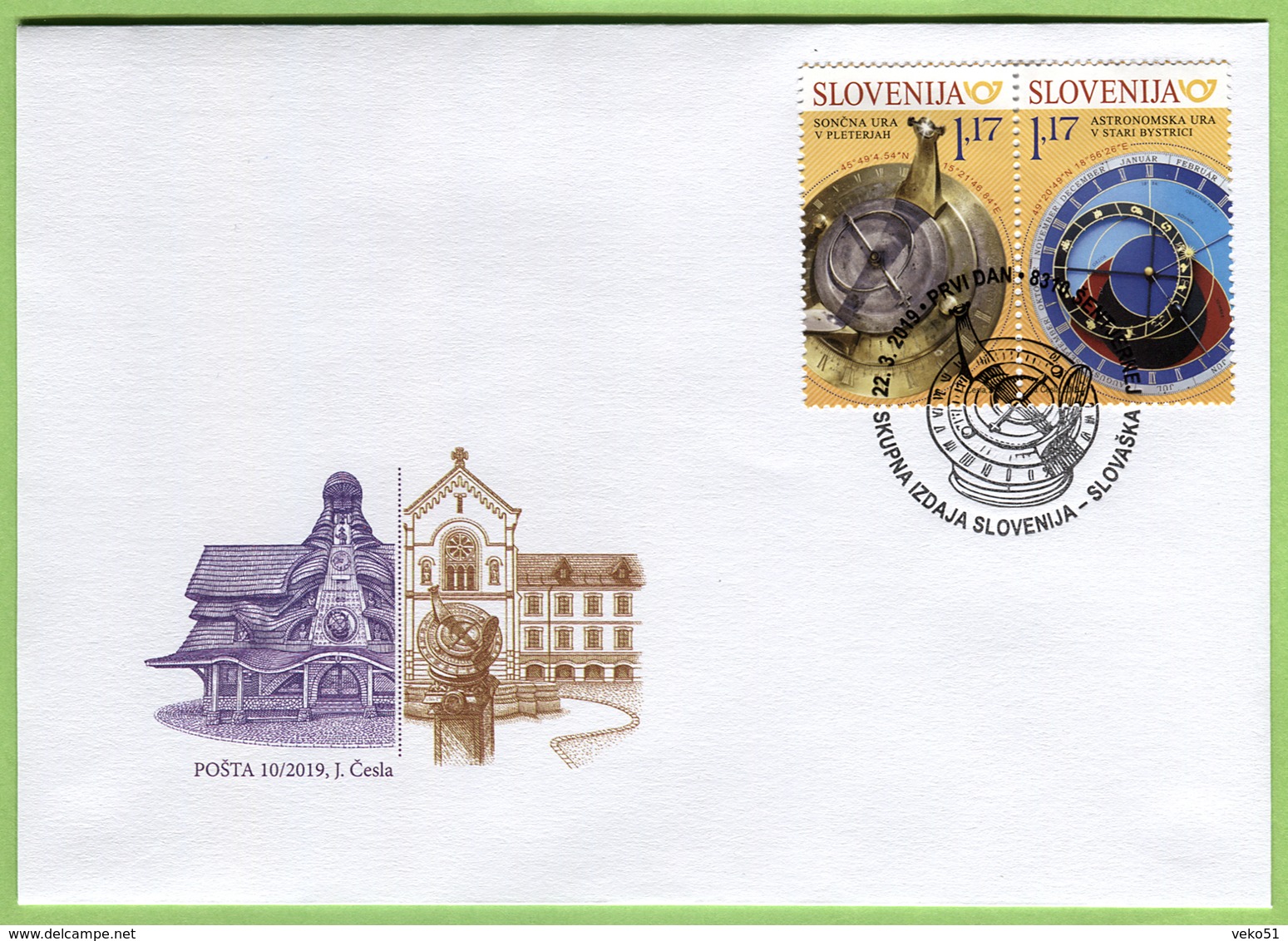 003 Slovenija 2019 - JOINT ISSUE SLOVENIA– SLOVAKIA - FDC - Slovénie