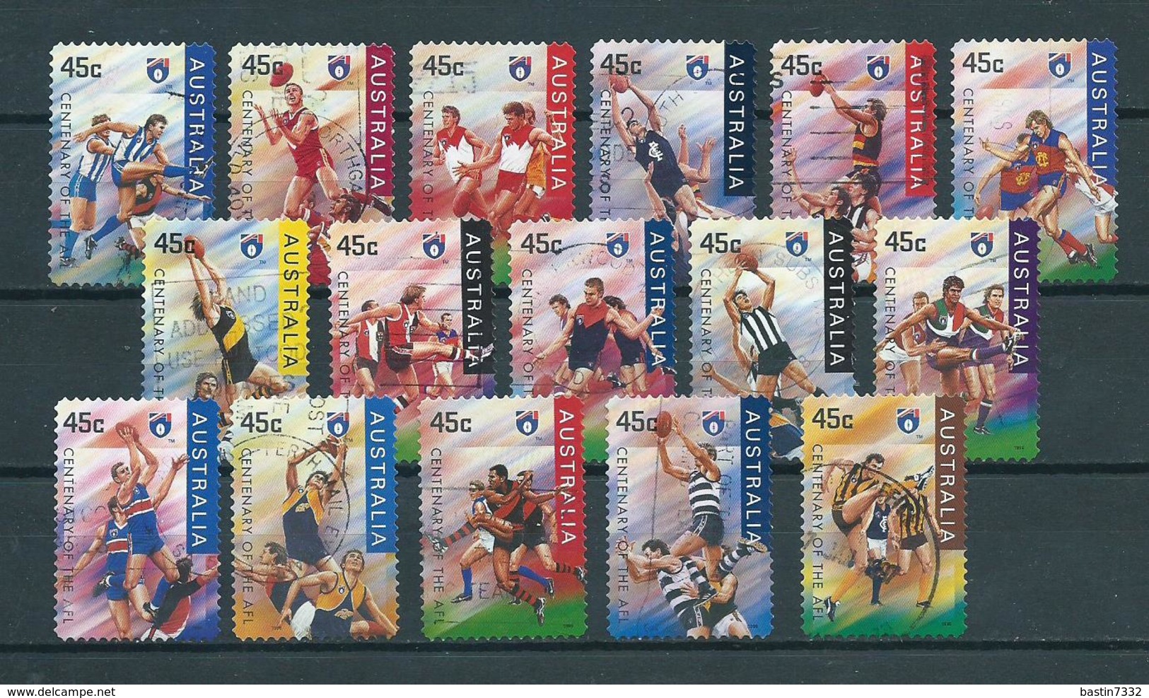 1996 Australia Complete Set Football,self-adhesive Used/gebruikt/oblitere - Gebruikt