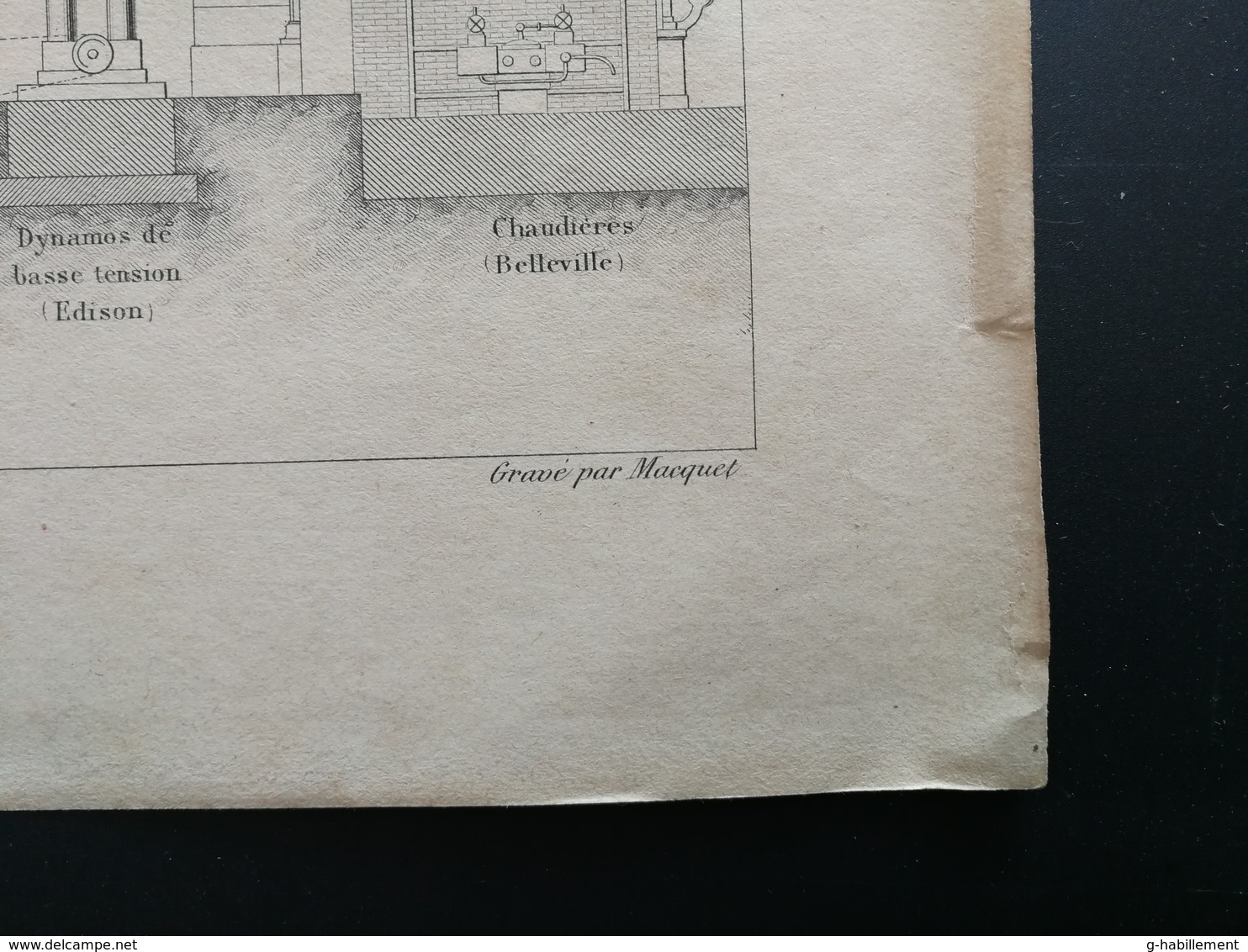 ANNALES PONTS Et CHAUSSEES (Dep 75) - Plan D'Usine Municipale D'électricité De Paris - Graveur Macquet 1890 (CLB88) - Arquitectura