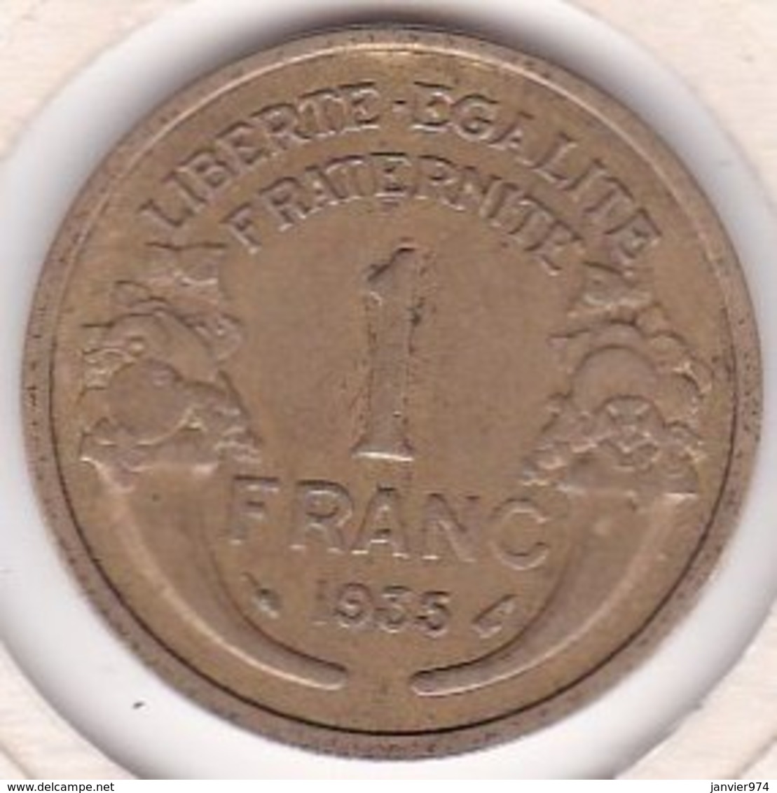 1 Franc Morlon 1935 ,date Rare, Bronze-Aluminium, Gadoury 470 - Autres & Non Classés