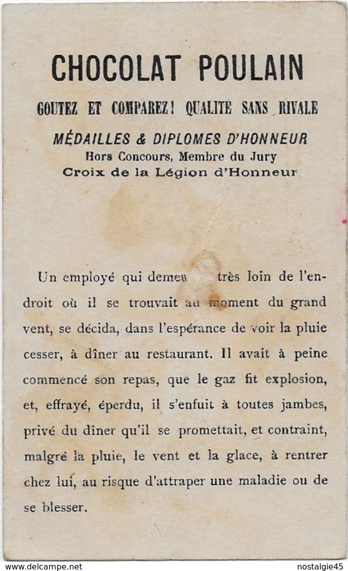 Chromo H.Laas 569 Fond Or - Préfère L'huile Au Gaz - Accident Et Explosion D'une Suspension Au Gaz - Poulain