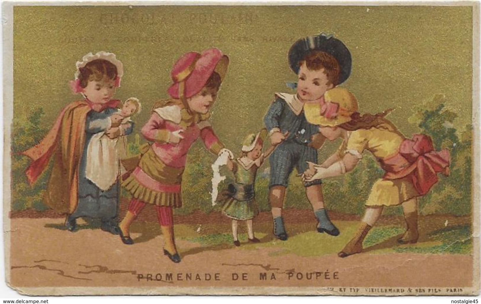 Lith Et Imp Vieillemard & Ses Fils Sur Fond Or  : Récréation De Ma Poupée - Poulain