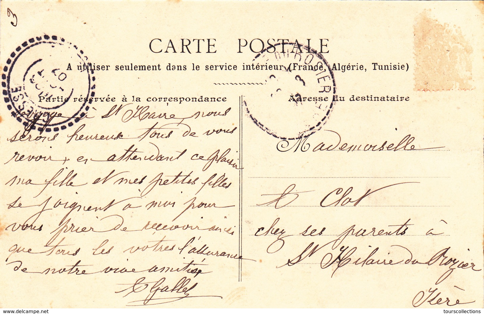 CPA 38 @ GRESSE - La Mairie Et Les Ecoles En 1907 - Charette à Bras - Autres & Non Classés