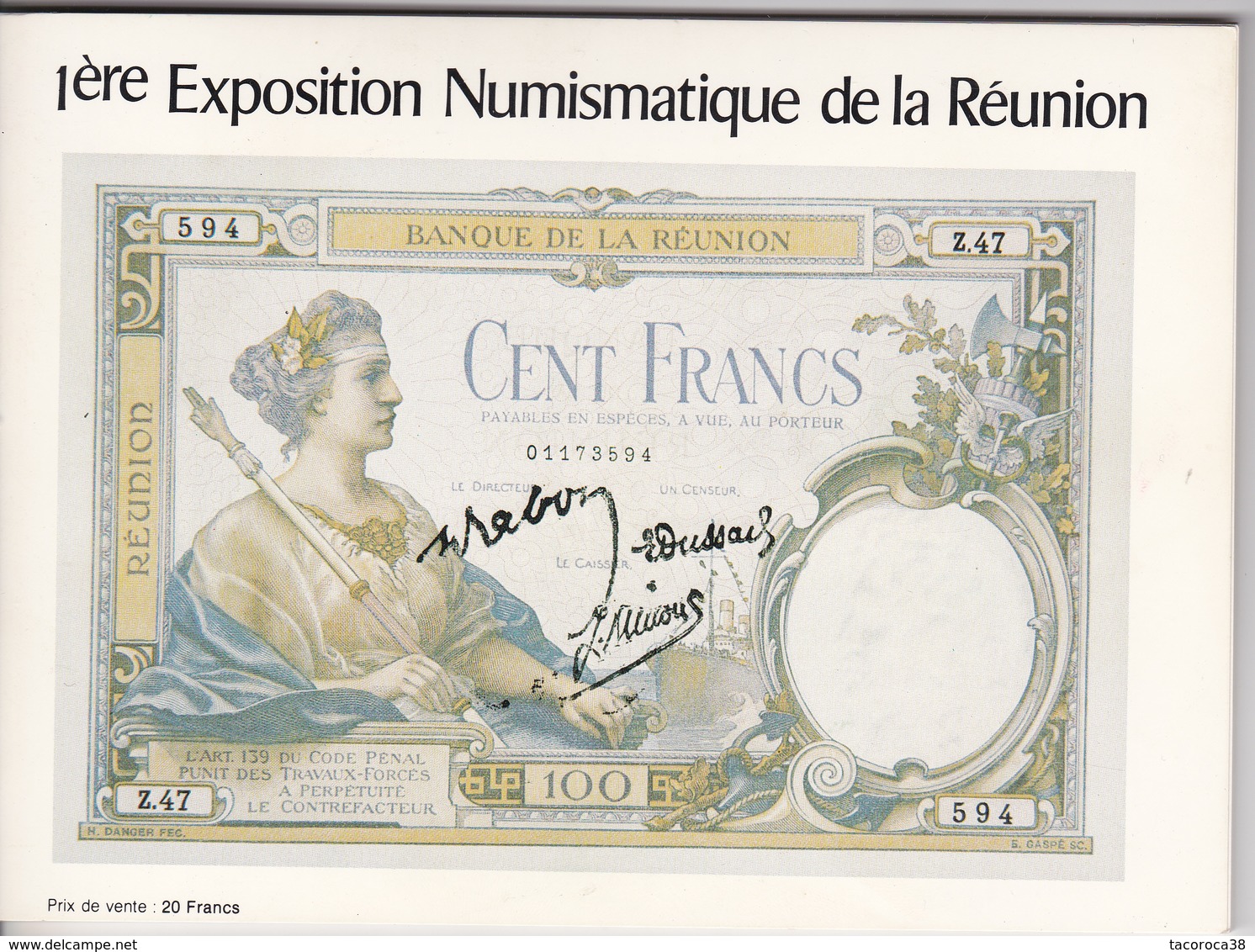 1ère Exposition Numismatique De LA REUNION, Organisée Le 28 Nov. 1983 Par La Caisse D'Epargne De SAINT DENIS - Livres & Logiciels