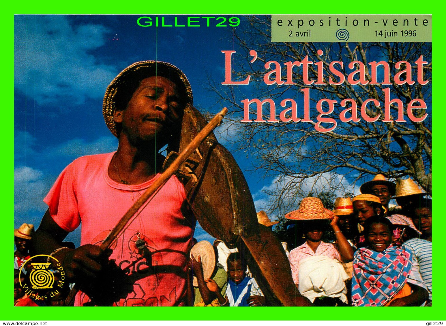 ADVERTISING - PUBLICITÉ - EXPOSITION-VENTE D'ARTISANAT MALGACHE EN 1996 - - Publicité