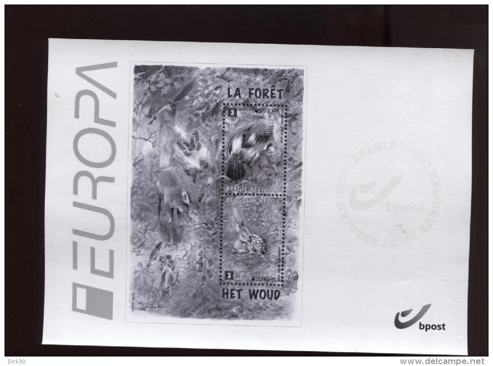 Belgie 2011 4180/81 EUROPA CEPT Fauna Birds Butterflies BL194 Zwart-wit Velletje Feuille Blanc Noir  RR - Feuillets N&B Offerts Par La Poste [ZN & GC]