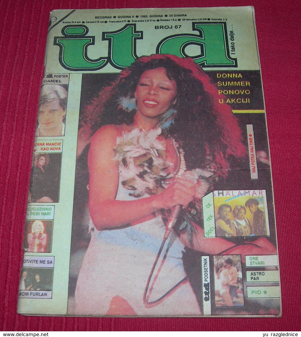 Donna Summer  ITD Yugoslavian 1983 VERY RARE - Magazines