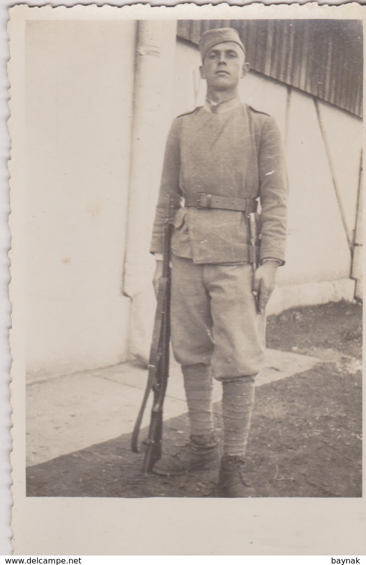 SERBIA , KINGDOM OF YUGOSLAVIA  ~ SERBIAN ARMY  --  KADETT, BAJONETT, GEWEHR  ~ ORIGINAL PHOTO   ~ PC FORMAT - Sonstige & Ohne Zuordnung