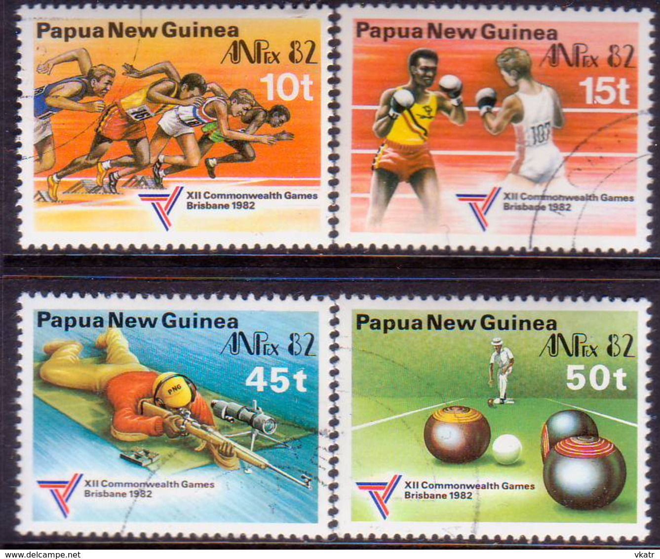 PAPUA NEW GUINEA 1982 SG #460-63 Compl.set Used Commonwealth Games - Papua New Guinea