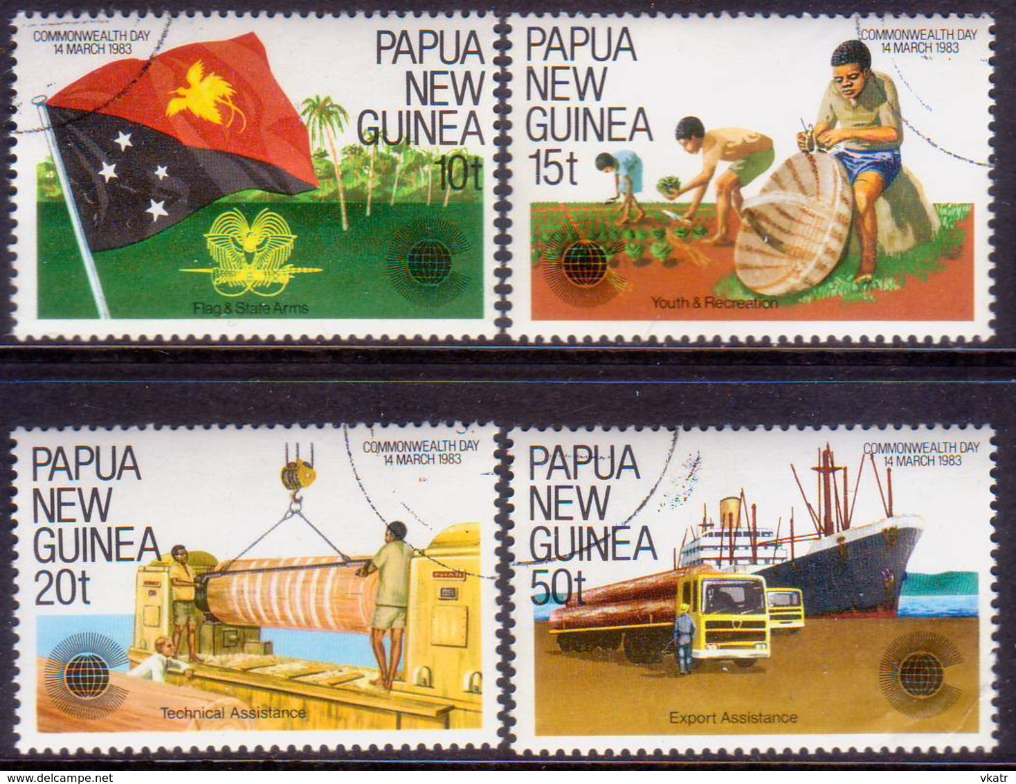 PAPUA NEW GUINEA 1983 SG #464-67 Compl.set Used Commonwealth Day - Papua New Guinea